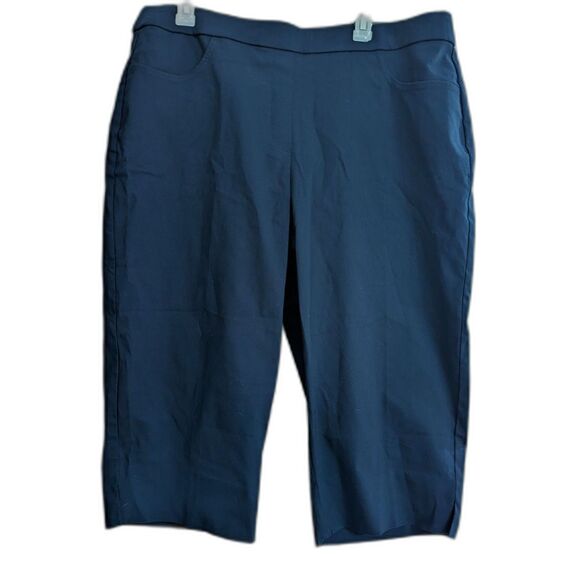 Tummy Slimming Navy Blue Capri Pants – 18W – Comfort Fit – NWT (Alfred Dunner) - Picture 1 of 7